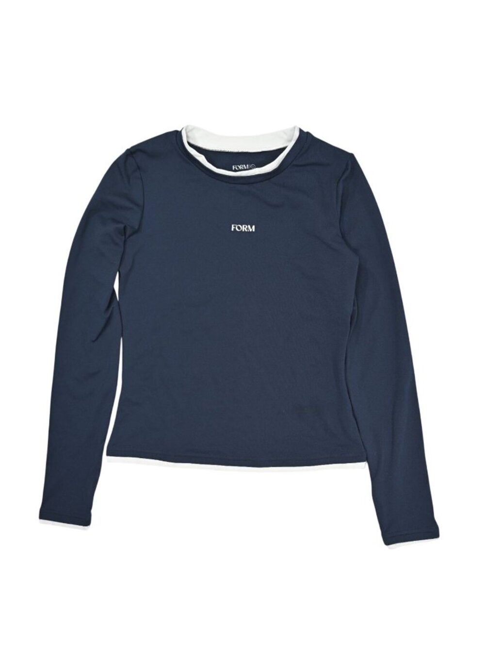 FORM Layered Long Sleeve Top in Navy Blue